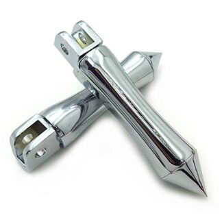 HTTMT MT095+PA007 - Chrome Front Foot Peg Compatible with 08-15 Can-Am Spyder RS Models / 01-15 GL1800 F6B