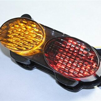 HTTMT MT188-SK Smoke Led Tail Light Brake Light with Integrated Turn Signals Indicators Compatible with Kawasaki ZR7S ZX6R J1/J2 G1/G2 ZX900 ZX9R ZZR600