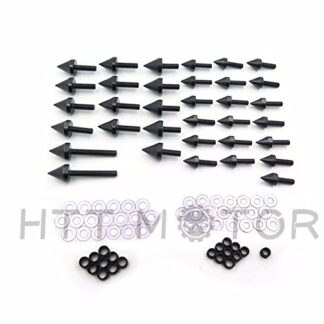 HTTMT MT215-005- Black Spike Fairing Bolts Kit Compatible with 1999-2007 Suzuki Hayabusa GSX1300R GSX-R 1300