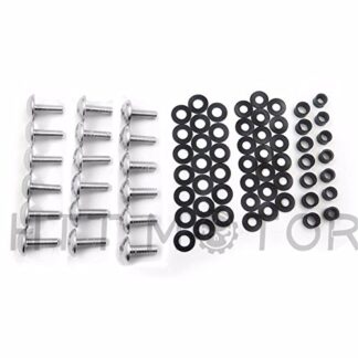 HTTMT MT215-014-RD- Silver Motorcycle Normal Fairing Bolts Compatible with 2004 2005 Kawasaki Ninja Zx10 Zx10R