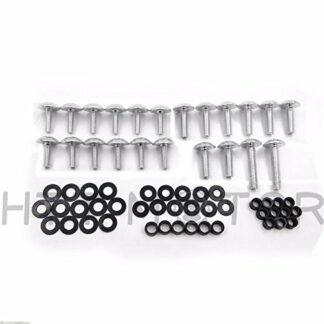 HTTMT MT215-016-RD- Silver Normal Fairing Bolts Kit Compatible with 2003-2006 Kawasaki Ninja Zx6R Zx 636 Zx6Rr