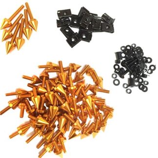 HTTMT MT215-017- Universal Spike Bolt Screws MC Sportbike Compatible with Kawasaki Ninja EX250 ZX14 ZX7 ZX9R GOLD