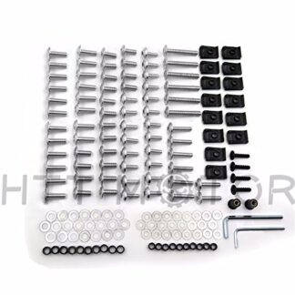 HTTMT MT215-017B- Complete Fairing Bolts Kits Compatible with CBR 600 F4i CB250R CB1000R CB1100 Silver