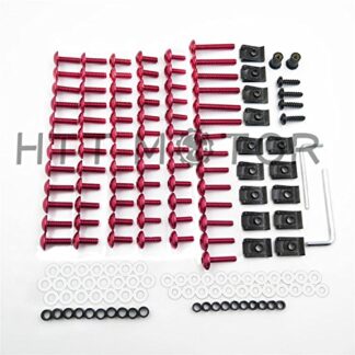 HTTMT MT215-017B- Complete Fairing Bolts Screws Fasteners Kit Compatible with Yamaha YZF R1 R6 F6R Fz1 Fz8 Red