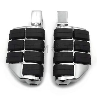 HTTMT MT216-046+PA002X2 - Chrome Dually Footpegs Compatible with Kawasaki Front ZX-6R ZX-7R ZX-9R Z1000 ZX-10R