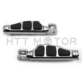 HTTMT MT216-048B+PA002X2 - Chrome Flat Wing Footpegs Foot Rest Front Compatible with '04-'05 Marauder 1600/Boulevard M95