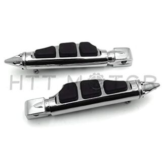 HTTMT MT216-048+PA001X2 - Stiletto spike Footpegs Rear Compatible with Kawasaki Vulcan 900 Classic Suzuki Boulevard M95