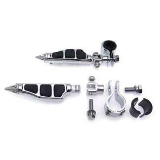 HTTMT MT216-049- 1" 1-1/4" Highway Radical Stiletto 4475 Foot Pegs Clamps Compatible with Harley Sportster