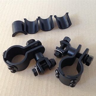 HTTMT MT216-049- 1 1/4" Engine Guard Footpeg Clamps Mounting Kit Compatible with Harley Davidson Black