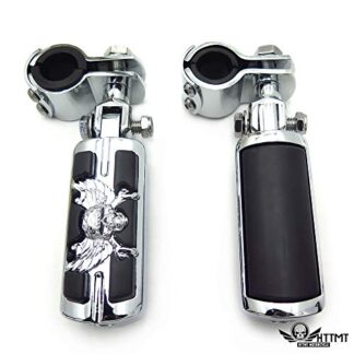 HTTMT- MT216-049+216-060- Zombie 1"1-1/4" Highway Stiletto 4475 Foot Peg Clamps For Compatible with GoldWing GL1800