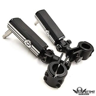 HTTMT MT216-049+216-121- 1" 25mm 1 1/4" 32mm Adjustable Highway Defiance Footpeg Kit Compatible with Harley Touring