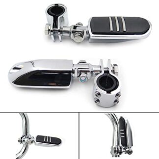HTTMT MT216-049+MT216-117- 1" 1 1/4" Highway Radical Flame Foot Pegs Clamps Compatible with Harley Sportster 883 1340