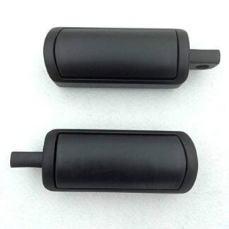HTTMT MT216-051A- Motorcycle Black Skull Groove Foot Rest pegs Compatible with 1984-2000 universal to most Harley Davidson Dyna