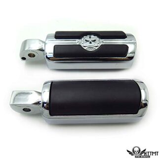HTTMT- MT216-051+PA011- Replacement of Chrome Gear Skull Footpegs For 95-08 Suzuki Intruder 1400/Boulevard S83 (Rear)