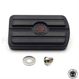 HTTMT MT216-052- Brake Pedal Skull Black Compatible with Harley Davidson Tour Glides/Road Glide 1980-2017