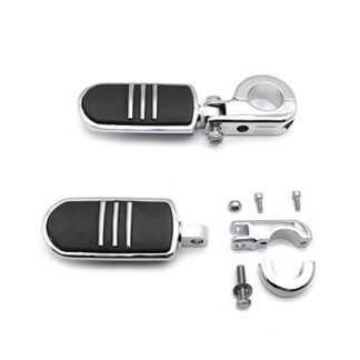 HTTMT MT216-055- 1 1/4" Highway Flame Foot Pegs P Clamps Compatible with Harley Sportster 883 1340 XL1200
