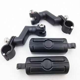 HTTMT MT216-058- Offset 1 1/4" Highway Radical Skull Foot Pegs Clamps Compatible with YAMAHA XVS650 XV1600 XV1700