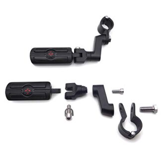 HTTMT MT216-058-XIN Front Rider 1.25" Highway Radical Skull Foot Peg Clamps Compatible with TRIUMPH ROCKET 3 2300cc Black New