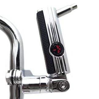 HTTMT MT216-058+216-121- Compatible with Foot Pegs Mount 4 Harley 1.25" Engine Guard Crash Highway Bar Touring ULTRA Skull