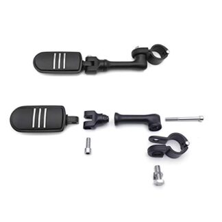 HTTMT MT216-078- Lightning Long Angle Adjustable FootPeg Compatible with Triumph Rocket 1-1/4 inch(1.25") Black