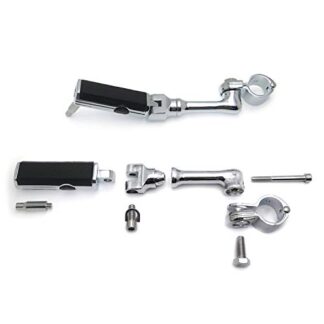 HTTMT MT216-078+216-121- 1.25" 32mm Highway Long Angled Foot Peg Mount Clamps Kit Compatible with Harley Touring Dyna