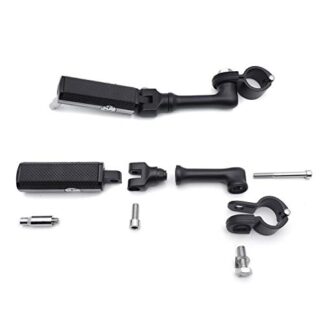 HTTMT MT216-078+216-121- 1.25" 32mm Highway Long Angled Foot Peg Mount Clamps Kit Compatible with Touring Dyna Black