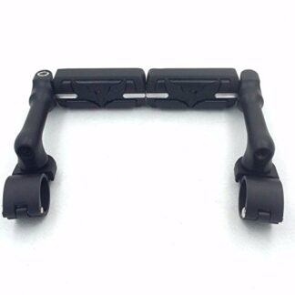 HTTMT MT216-084- Motorcycle Black Long Angled Adjustable Peg Mounting Kit Eagle Foot Peg Compatible with GoldWing VTX1300 Shadow Valkyrie Triumph 1 inch (1") 25mm Front Engine Guard Frame Tube