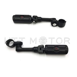 HTTMT MT216-084+216-051- Black 1" Skull FootPeg Compatible with GoldWing VTX1300 Shadow Valkyrie Triumph