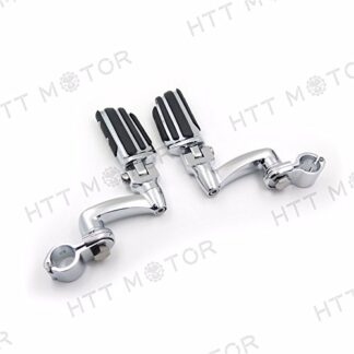 HTTMT MT216-086- Adjustable Lightning FootPeg 1" Compatible with GoldWing VTX1300 Shadow Valkyrie Chrome