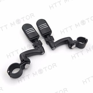 HTTMT MT216-087- Adjustable Lightning 1.5" FootPeg Compatible with GoldWing VTX1300 Shadow Valkyrie Black