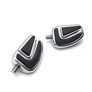 HTTMT MT216-091 X2- Motorcycle 2 PCs Chrome AirFlow Groove Shifter Peg Foot Peg Compatible with Harley Davidson Tri Glide Ultra VRSCA V Rod VRSCA FXWG Dyna V-Rod Super Glide FXD Sportster 1200 Heritag