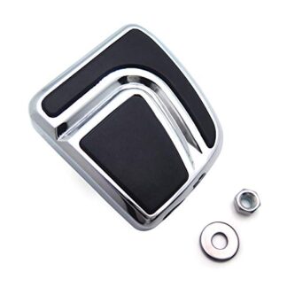 HTTMT MT216-092- Chrome Small Airflow Groove Brake Pedal Pad Compatible with Harley Davidson Bad Boy FXSTSB Springer Softail FXSTS Custom Vehicle Operations FXDWG3 FXDWG3 Springer Softail FXSTS