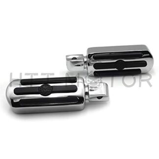 HTTMT MT216-093+PA001X2 - Groove Gear Skull Custom Footpegs Compatible with Kawasaki Rear Vulcan 1500 1600 1700 Classic