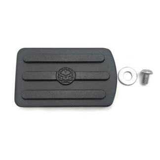 HTTMT MT216-094- Black Skull Large Brake Pedal Pad Compatible with Harley '12-later Dyna FLD, 86-later FL Softail and '80-later Touring models(Wide Glide/Fat Boy/Switchback)