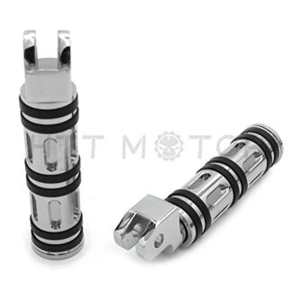 HTTMT MT216-099+PA006X2 - Edge Cut Footpegs Compatible with V-Star 1100 650 Custom Stryker V-Max Virago Bolt