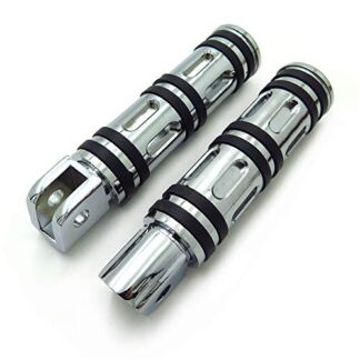 HTTMT MT216-099+PA007 - Chrome Edge Cut Footpegs Compatible with 2000-2003 CBR 1100XX (Front)