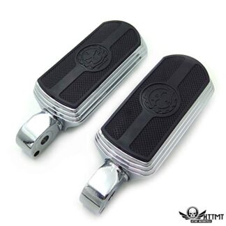 HTTMT- MT216-106+PA011- Replacement of Chrome Skull Rubber Footpeg For 1995-2008 Suzuki Intruder 1400/Boulevard S83 (Rear)
