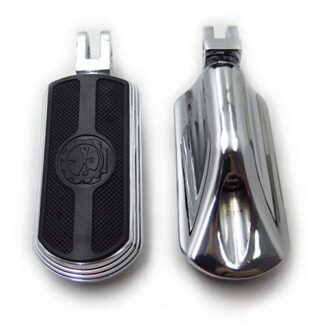 HTTMT- MT216-106+PA012 - Replacement of Skull rubber Footpeg For 1999-2001 Triumph Legend (Front & Rear) Chrome