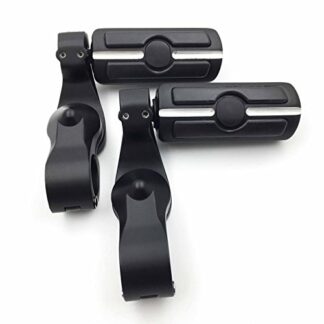 HTTMT MT216-111-XIN Black New 2.5" Short Foot Peg Kit 1.25" Engine Guard Compatible with Ultra Limited FLHTK