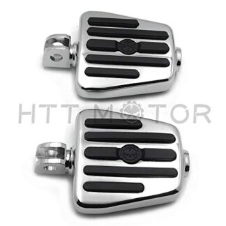 HTTMT MT216-114B+PA002X2 - the Great Wall Skull Footpegs Front Compatible with Kawasaki Vulcan Suzuki Boulevard Marauder