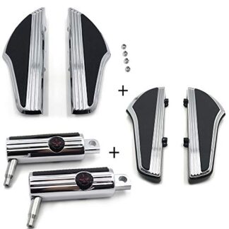 HTTMT MT216-119+120+121- Defiance Driver Passenger Footboard footpeg Compatible with Harley 00-17 Softail front Rear