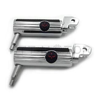HTTMT MT216-121+PA006X2 - Compatible with Yamaha V-Star 1100 650 Custom Stryker Bolt V-Max Virago Skull Footpeg footpegs