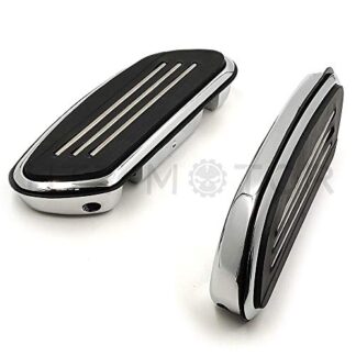 HTTMT MT216-122- Streamline Passenger Footboard FloorBoard Compatible with Harley Touring 93-18 FLHR FLHX Chrome