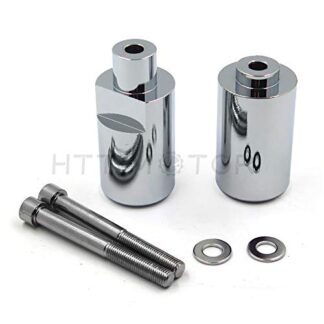 HTTMT MT219-007A- Aluminum No Cut Frame Slider Crash Protector Compatible with 2004 2005 Suzuki GSXR 600 750 chrome