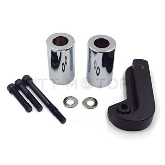 HTTMT MT219-024A- Motorcycle Aluminum No Cut Frame Slider Protector Compatible with 2006 2007 2008 Suzuki Gsx-R Gsxr 600 750 Chromed