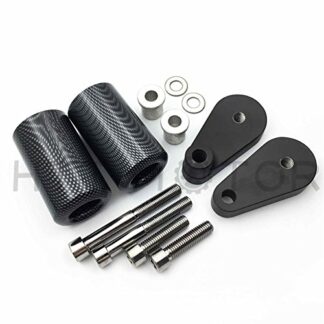 HTTMT MT219-031- No Cut Frame Slider Crash Protector Compatible with 2004 2005 Kawasaki Zx10R Zx-10R Carbon