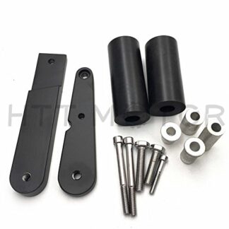 HTTMT MT219-056- No Cut Frame Slider Crash Protector Compatible with 2009 2010 2011 Kawasaki Ninja 650 Ex650 650R Black