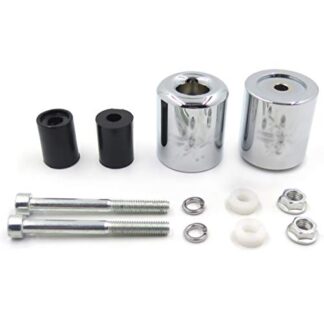 HTTMT MT220-004- Bar End Handlebar Slider Rubber Compatible with Yamaha R1 1998-2012/R6 2006-Up/FJR1300 Chrome