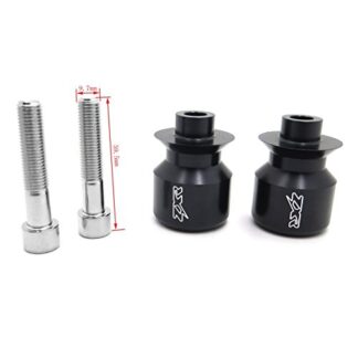 HTTMT MT221-007-10- Black 10mm Swingarm Spools Compatible with Kawasaki Ninja 250R 650R Zx 6R 9R 10R 12R 14R Zzr