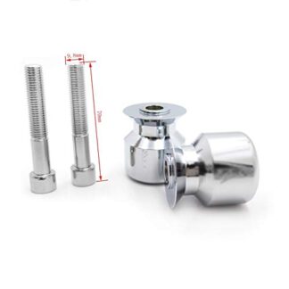 HTTMT MT221-007- Swingarm Spools 10mm Compatible with Kawasaki Ninja 250 Zzr600 650R Z1000 Zrx1200 Zx12R Chrome